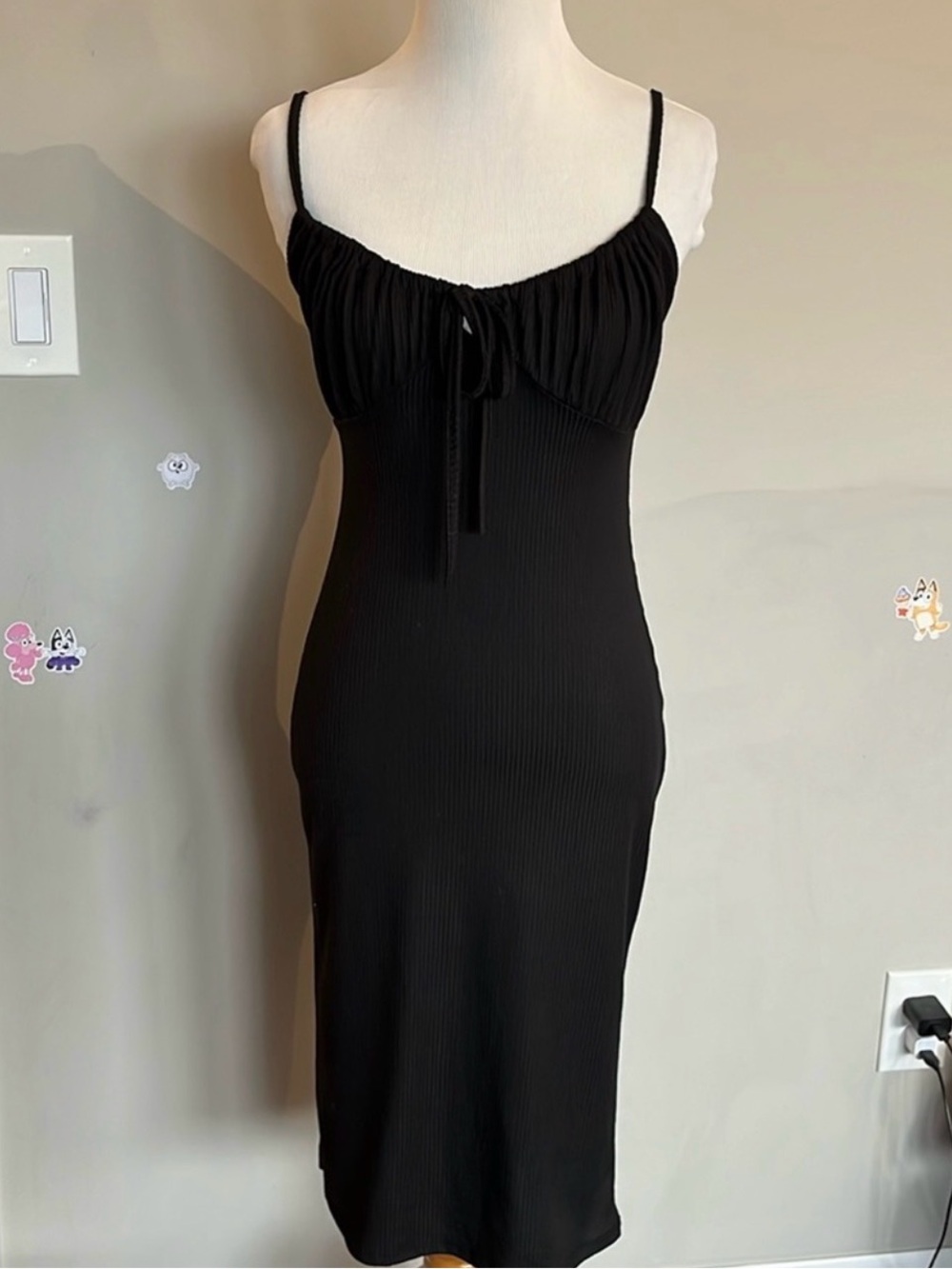 Olivia Rae Black Knit Midi Dress